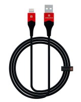  Evelatus Apple Lightning Data Cable MFI09 aluminum shell+braid Black Red 