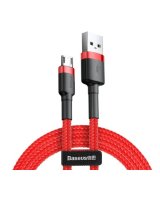  Baseus Cafule Cable Durable Nylon Braided Wire USB / micro USB QC3.0 2.4A 1M Red 