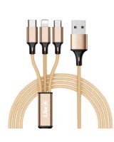  iLike Charging Cable 3 in 1 CCI02 Gold 