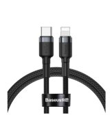  Baseus Cafule Cable durable nylon cable USB Type C PD / Lightning 18W QC3.0 1m Black 