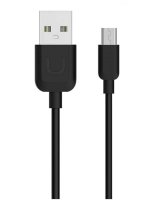  USAMS US-SJ098 U-Turn Durable TPE Universal Micro USB to USB Data&Fast 2A Charger Cable 1m Black Black 