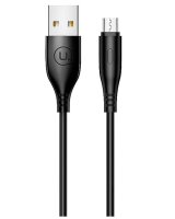  USAMS Apple US-SJ266 U18 Flexi PVC Universal Lightning to USB Data & Fast 2A Charger Round Plug Cable 1m Black 