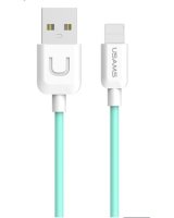  USAMS Apple US-SJ097 U-Turn Durable TPE Universal Lightning to USB Data&Fast 2A Charger Cable 1m Green 