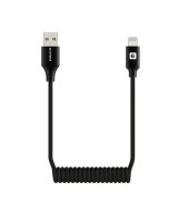  Evelatus AutoSpring Coiled Cable USB A to Lightning 1.2M cable Black 