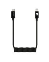  Evelatus AutoSpring Coiled Cable USB C to Lightning connector 1.2M black cable 
