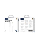  Jellico B1 Durable-Soft iPhone&iPad USB-C to Lightning Data&Fast PD 20W Charger Cable 1m White 