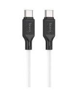  Hoco X90 Cool 60W silicone charging data cable for Type-C to Type-C White 