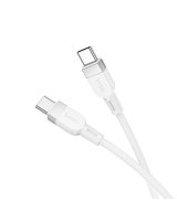  Hoco X109 Energy 60W silicone charging data cable C to C(L=1M) White 