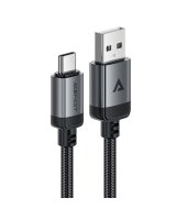  Acefast C20-04 USB-A to USB-C aluminum alloy charging data cable Black 