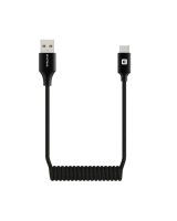  Evelatus AutoSpring Coiled Cable USB A to USB C connector 1.2M Black 