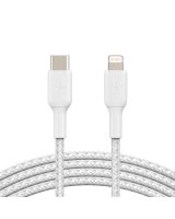  Belkin BOOST CHARGE USB-C to Lightning Cable, Braided, 2M White 
