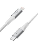  Belkin BOOST CHARGE USB-C to Lightning Cable, Braided, 1M White 