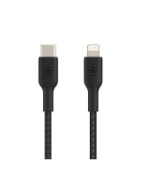  Belkin BOOST CHARGE USB-C to Lightning Cable, Braided, 2M Black 
