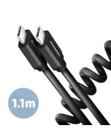  Axagon CABLE USB-C TO USB-C 1.1M 60W/TWISTER BLK BUCM-CM20TB 