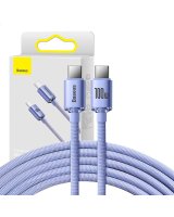  Baseus Baseus Crystal Shine cable USB-C to USB-C, 100W, 1.2m (purple) 