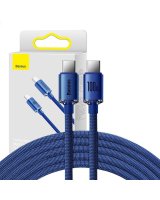  Baseus Baseus Crystal Shine cable USB-C to USB-C, 100W, 2m (blue) 