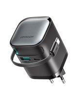  Joyroom Joyroom JR-TCL02 65W USB-A USB-C GaN charger with built-in USB-C cable - black 