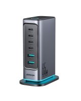  Joyroom Joyroom JR-TCM02 multi-port GaN charger 65W EU 4x USB-C 2x USB-A - dark gray 