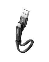  Baseus Baseus Nimble flat cable USB / USB-C cable with holder 2A 0.23M black (CATMBJ-01) 