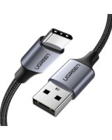  Ugreen Ugreen US288 60126 USB-A / USB-C QC 3.0 3A 1m Cable - Gray Black 