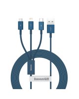  Baseus Baseus Superior 3in1 USB cable - Lightning / USB Type C / micro USB 3.5 A 1.5 m blue (CAMLTYS-03) 