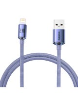  Baseus Baseus Crystal Shine Series cable USB cable for fast charging and data transfer USB Type A - Lightning 2.4A 1.2m purple (CAJY000005) 