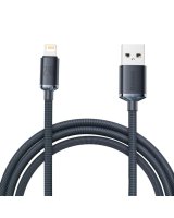  Baseus Baseus Crystal Shine Series cable USB cable for fast charging and data transfer USB Type A - Lightning 2.4A 2m black (CAJY000101) 
