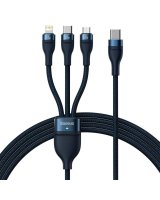  Baseus Baseus Flash Series II cable USB Type C / USB Type A - USB Type C / Lightning / micro USB 100 W 1.5 m blue (CASS030203) 