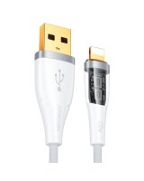  Joyroom Joyroom Star-Cloud Series A3 USB-A / Lightning Cable 2.4A 1.2m with Smart Switch - White 