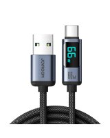  Joyroom Joyroom Prism Series A16 USB-C / USB-A Cable 66W 1.2m with LED Display - Black 