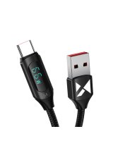  Wozinsky Wozinsky WUACC2 USB A - USB C Cable with Display 66W 6A 2m - Black 