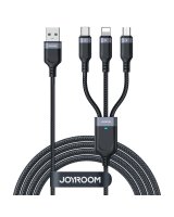  Joyroom Joyroom Multi-Use Series S-A18 3in1 USB-A - Lightning / USB-C / micro USB cable 0.3m - black 