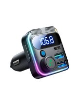  Joyroom Joyroom JR-CCB01 48W FM transmitter 2x USB-A USB-C with dual microphone - black 