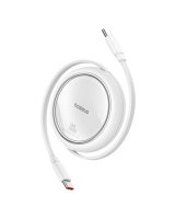  Baseus Baseus Free2Draw Mini USB-C - USB-C 100W 1m retractable cable - white 