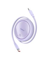  Baseus Baseus Free2Draw Mini USB-C - USB-C retractable cable 100W 1m - purple 