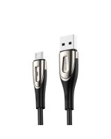  Joyroom Joyroom Sharp Series S-M411 USB-A / micro USB 3A 1.2m Cable with Charging Indicator - Black 