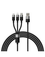  Baseus 3in1 USB - micro USB / Lightning / USB C 3.5A 1.2m cable Baseus StarSpeed - black 