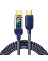  Joyroom Joyroom A4 USB-C / USB-C 100W 1.2m Cable with Display - Blue 