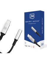 3MK 3mk USB-C adapter - 3.5 mm minijack - silver 
