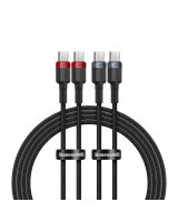  Baseus Baseus Cafule USB-C / USB-C cable 100W 1 m - red-black and black-gray (2 pcs.) 