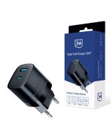  3MK 3mk Hyper Charger GaN 33W USB-C USB-A wall charger - black 