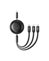  Baseus Baseus Free2Draw CB000084 retractable USB-C - Lightning / USB-C / micro USB cable 100W 1.1m - black 