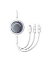  Baseus Baseus Free2Draw CB000084 retractable USB-C - Lightning / USB-C / micro USB cable 100W 1.1m - white 
