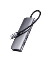  Ugreen Ugreen CM195 ​​6in1 adapter USB-C - HDMI / 2x USB-A 3.0 / USB-C PD / SD / TF reader - gray 