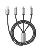  Tech-Protect Tech-Protect UltraBoost 3in1 USB-A - Lightning / USB-C / micro USB 3.5A cable 1m - gray 