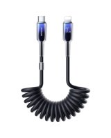  Joyroom Joyroom S-A43 Crystal-Clear Series 30W USB-C - Lightning spiral cable 1.5m - black 