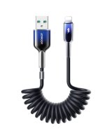  Joyroom Joyroom S-A43 Crystal-Clear Series 3A USB-A - Lightning spiral cable 1.5m - black 