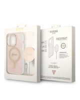  Guess Guess 4G Print MagSafe Case + Charger Set for iPhone 14 Pro Max 6.7'' - Pink 