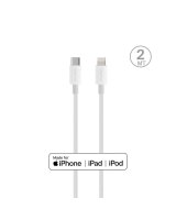  Puro Elektrik Puro Plain Cable for Apple with MFI USB-C - Lightning 2.0 2.4A 2m - White 