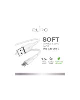  Puro Elektrik Puro Soft USB-A - USB-C Cable 1.5m - White 